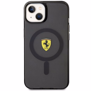 Ferrari FEHMP14SURKK iPhone 14 6.1" juodas kietas dėklas telefonui pusiau permatomas magnetinis (MagSafe)