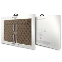 Guess 4G raštuotas dryžuotas 14" nešiojamojo kompiuterio dėklas - rudas
