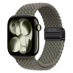TECH-PROTECT NYLONMAG APPLE WATCH 4 / 5 / 6 / 7 / 8 / 9 / SE / ULTRA 1 / 2 (42 / 44 / 45 / 49 MM) ALYVUOGIŲ PILKAS
