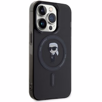 Karl Lagerfeld KLHMP15XHFCKNOK iPhone 15 Pro Max 6.7" juodas/juodas kietas dėklas IML Ikonik MagSafe
