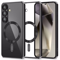 Tech-Protect MagMat MagSafe dėklas telefonui Samsung Galaxy S25 - skaidrus juodas