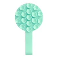 Silikoninis prisiurbiantis telefono laikiklis magnetinis su žiedu MSH9 mėtų