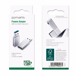 Pasyvus adapteris iš USB-A 3.0 į USB-C, 2 vnt. rinkinys