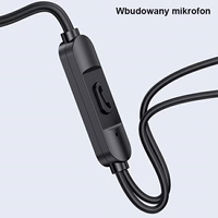 USAMS Stereo ausinės EP-47 3.5mm juodas 1,2m HSEP4701 (US-SJ594)