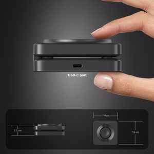 "Blavec" indukcinis įkroviklis BQI-02 Qi 15W magnetinis "Magsafe 3 in 1" "Apple/Samsung Watch" laikrodis (BQI02-QIMB), juodas