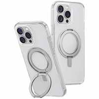 Uniq Swivix 360 sukamas stovas dėklas telefonui iPhone 16 Pro Max - skaidrus