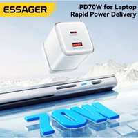 Įkroviklis Essager "Color" rožinis 70W (PD / QC3.0)