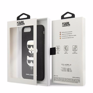 Karl Lagerfeld Saffiano Karl&Choupette Head чехол для iPhone 7 Plus / iPhone 8 Plus - чёрный