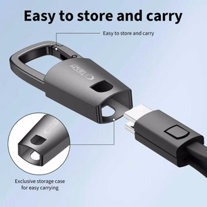 Tech-Protect Ultraboost DNA laidas su pakabuku USB-C PD 60W / 3A - pilkas