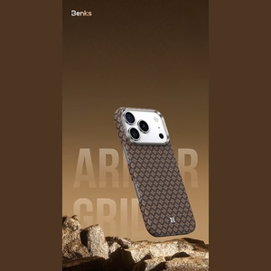 Mėlynas „Benks Magnetic Armor Air Armor Grid 600D“ kevlaro dėklas su metaliniu rėmeliu (C.K.FL.AP.BE.0072), skirtas iPhone 18 Pro / iPhone 17 Pro