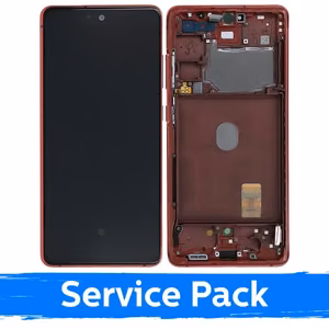 Ekranas skirtas Samsung G780 S20 FE (G781 S20 FE 5G) su rėmeliu / Cloud Red / (Service Pack)