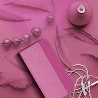 SENSITIVE knygos tipo dėklas telefonui IPHONE 17 šviesiai rožinis