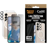 CARE by PanzerGlass Flagship 3in1 dėklas + privatumo stiklas + lęšis Samsung Galaxy S25+