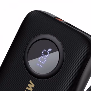 Išorinė baterija Dudao K14 juoda 10000mAh (PD / QC3.0) + Type-C / Lightning laidas