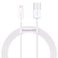 USB kabelis Baseus Superior iš USB į Lightning 2.4A 1.5m baltas CALYS-B02
