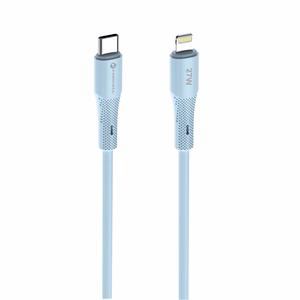 FORCELL F-ENERGY C346 kabelis Type C į Lightning PD 3A 27W Silicone 1 m mėlynas
