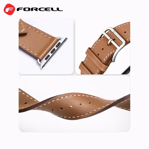 FORCELL F-DESIGN FA20 ekologiškos odos dirželis APPLE laikrodžiui 42 / 44 / 45 / 49 mm juodas