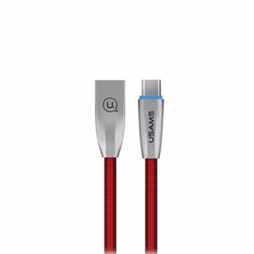 USAMS Laidas pintas U-Light USB-C raudonas 1,2m TCZSUSB04 (US-SJ184)