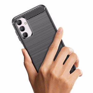 Lankstus anglies rašto dėklas Samsung Galaxy M14 telefonui Carbon Case - juodas
