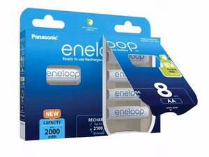 Įkraunamos baterijos PANASONIC ENELOOP AA 2000 mAh 8 vnt. (BK-3MCDE/8HH)