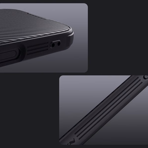 Nillkin CamShield Pro dėklas telefonui iPhone 16 Pro Max su kameros dangteliu - juodas