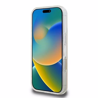 DKNY Kartojamas tekstūros raštas su juosta iPhone 16 Pro Max dėklas - rožinis