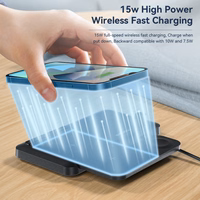 Belaidis Įkroviklis Essager "JG 4in1" Juodas 15W (iPhone / Apple Watch / Airpods / Pencil)