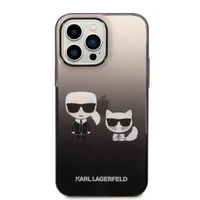 Karl Lagerfeld KLHCP14LTGKCK iPhone 14 Pro 6.1 "kietas dėklas juodas/juodas Gradientinis Ikonik Karl & Choupette