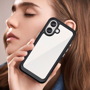 Outer Space dėklas telefonui su geliniu rėmeliu iPhone 16 Plus - juodas