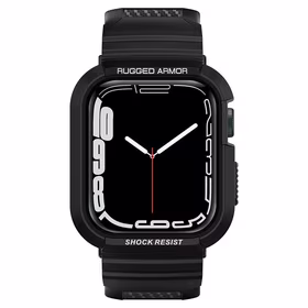 Spigen Rugged Armor Pro dėklas su dirželiu Apple Watch 4 / 5 / 6 / 7 / 8 / SE (44/45 mm) - juodas