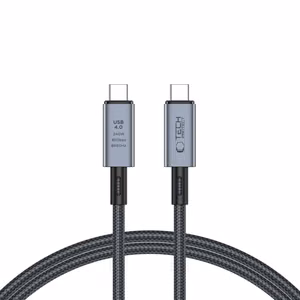Tech-Protect UltraBoost Max кабель USB-C 4.0 USB-C 4.0 PD 240W 8K 40Gbps 1м - серый