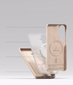 Ringke Silikoninis MagSafe Dėklas for Samsung Galaxy S26+ - rožinis