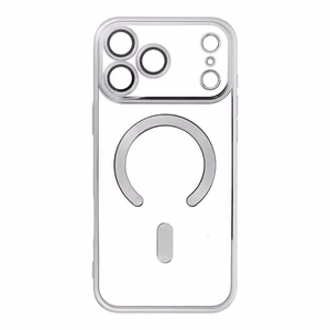 ELECTRO MAG COVER dėklas suderinamas su Magnetine IPHONE 17 Pro Max sidabrinis