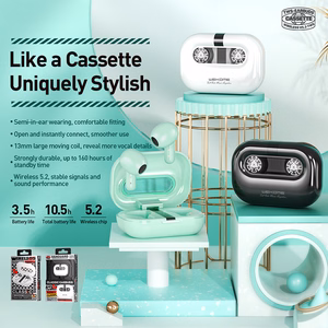 WEKOME VA06 Vanguard Series Bluetooth 5.2 TWS belaidės ausinės su įkrovimo dėklu, žalios