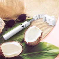 Selfie lazda (f) su belaidžiu nuotolinio valdymu tripodu su stabilizatoriumi GIMBAL SSTR-L08 - balta