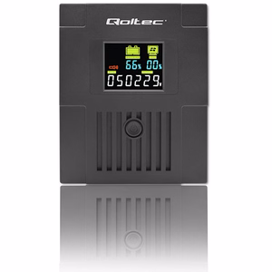 Qoltec 53770 nepertraukiamo maitinimo resursai (UPS) „Line-Interactive“ 1,5 kVA 900 W 2 AC išvestis(ys / čių)