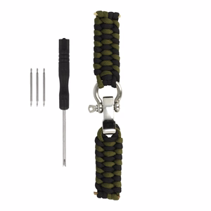 Universalus nailono dirželis 22mm dizainas 1 žalia-juoda