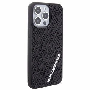 Karl Lagerfeld 3D Rubber Multi Logo чехол для iPhone 15 Pro Max - чёрный