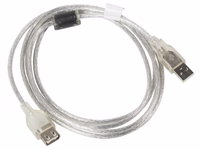 Lanberg CA-USBE-12CC-0018-TR USB kabelis 1,8 m USB 2.0 USB A Permatomas