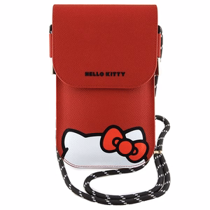 Hello Kitty Leather Hiding Kitty rankinė per petį – raudona