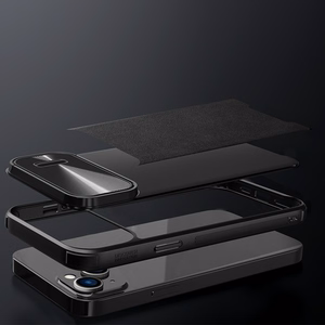 Nillkin CamShield odinis S dėklas iPhone 14 Plus su kameros dangteliu žalias