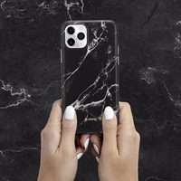 Crong Marble dėklas – iPhone 11 Pro dėklas (juodas)
