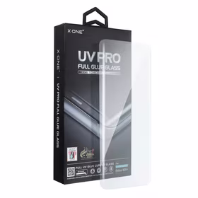 UV PRO Grūdintas stiklas X-ONE - Samsung Galaxy S21 Ultra (dėklo draugiškas) - veikiantis pirštų atspaudų jutiklis