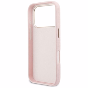 Dėklas Guess PU Grained 4G Resin Metal Logo Apple iPhone 17 Pro Max rožinis