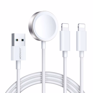 Joyroom S-IW007 3-in-1 magnetinis įkrovimo kabelis USB-A - Lightning 1.2m - baltas