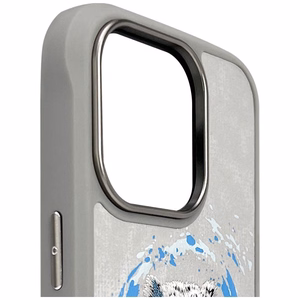 Nimmy Pantera magnetinis dėklas telefonui iPhone 16 Pro - pilkas