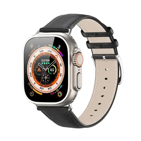 DUX DUCIS dirželis YS natūralios odos Apple Watch 38 / 40 / 41 mm juodas