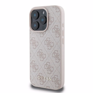 Guess 4G Classic dėklas telefonui iPhone 16 Pro - rožinis