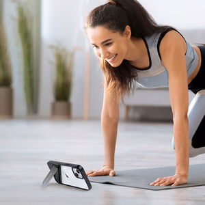 Ugreen Fusion Kickstand dėklas iPhone 13 Pro su stovu juodas