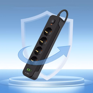 TECH-PROTECT PCL4X3 ILGINTUVAS 2 USB & 1 TYPE-C & 4 LIZDŲ 200CM JUODAS
